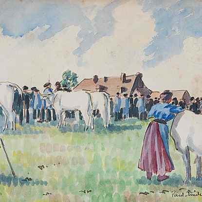 Le marché aux bestiaux - Paulémile Pissarro (1884 - 1972)